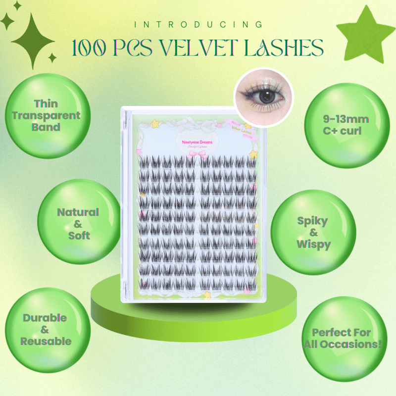 100PCsVelveninetynine dreams 100pcs velvet lashes graphictLashesBanner