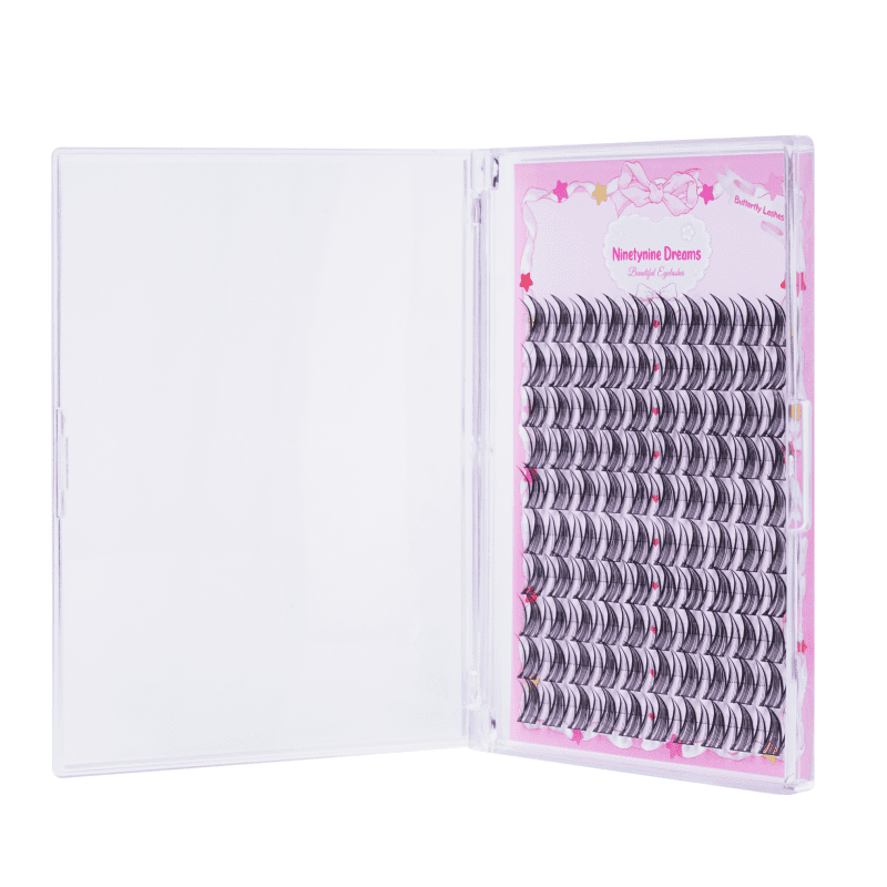 100pcs butterfly lashes side view