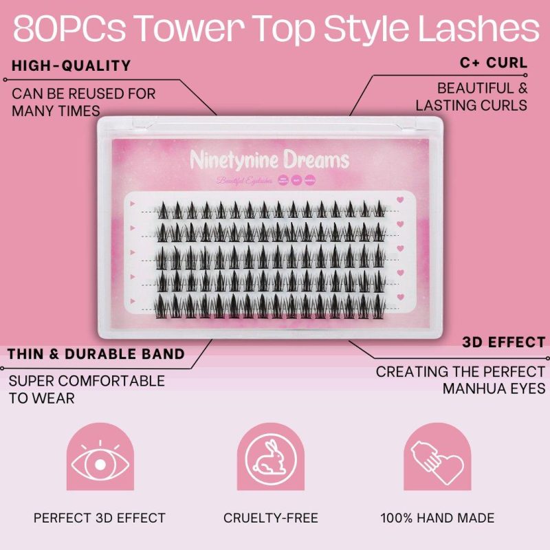 80pcs tower top style lashes 313016