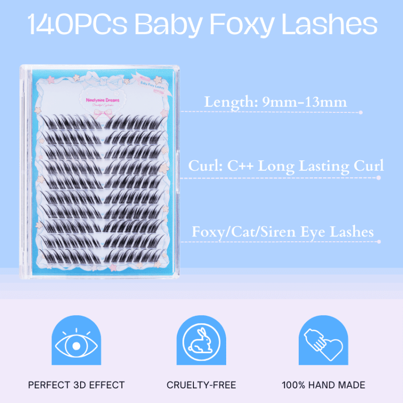 ninetynine dreams 140pcs baby foxy lashes poster