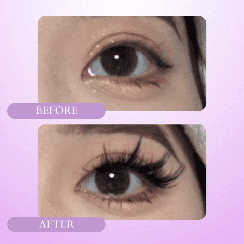 ninetynine dreams 50pcs intense foxy lashes before after