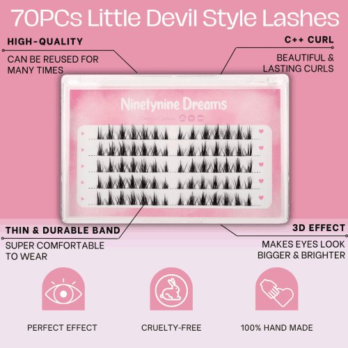 ninetynine dreams 70pcs little devil style lashes poster